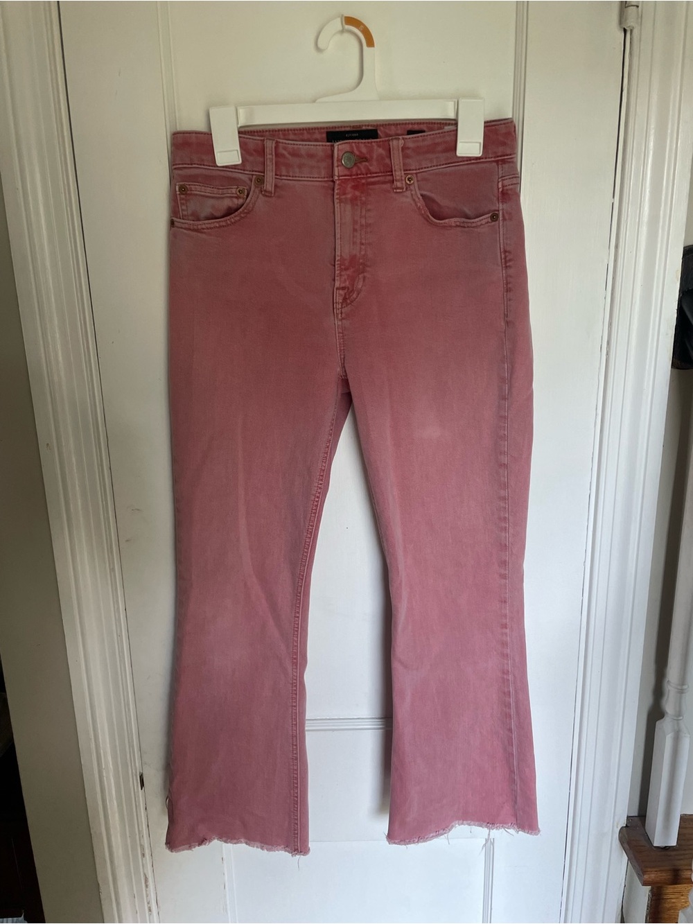 Lucky Brand Rose-Pink Denim Bridgette Mini Boot Jeans Size 4/27
